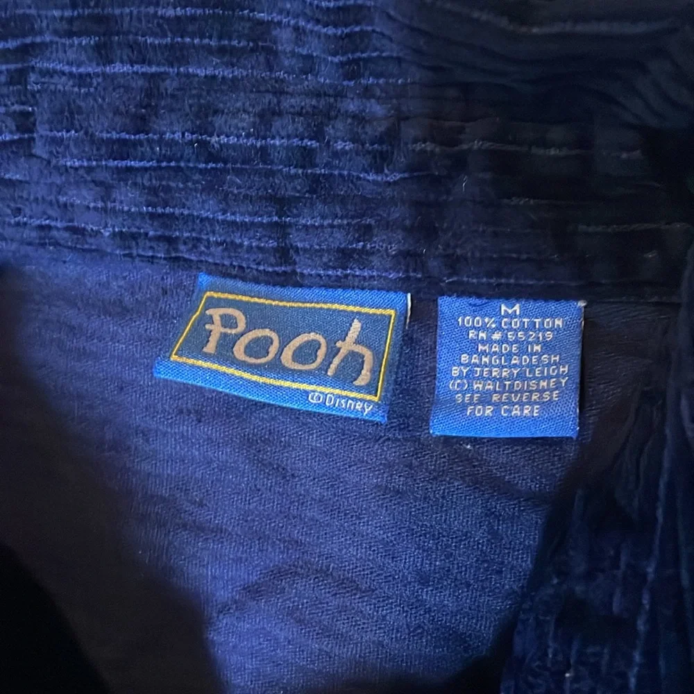 Vintage blue  Disney winnie the pooh corduroy button down sz medium